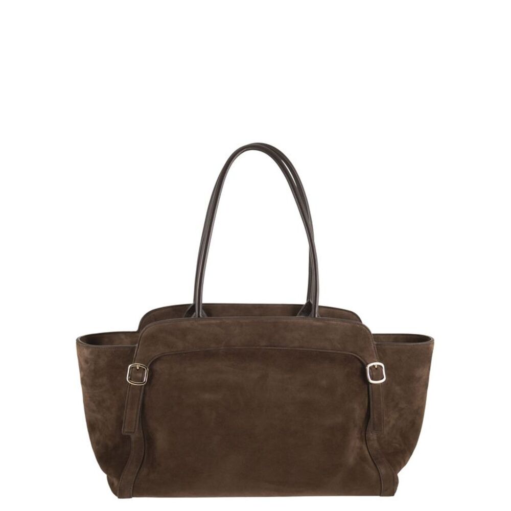 Santoni Women Didi M - Suede Shoulder Bag With Double Handle